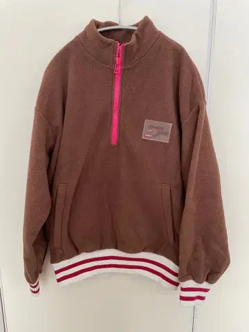 atmos pink 하프 지퍼 플리스 자켓 BROWN