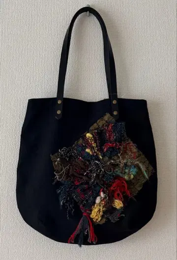 새상품 코튼 린넨 모티브 토트백