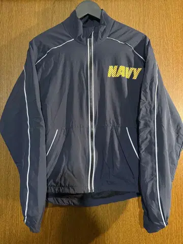 Navy 로고 나일론 자켓 XXS