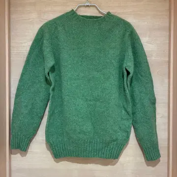 스코틀랜드제 그린 컬러 니트 스웨터 S