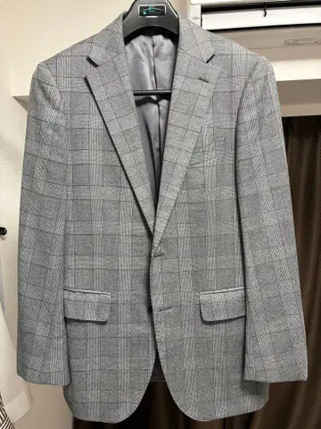 HILTON 그레이 체크 비즈니스 정장
