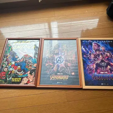A3 마블 포스터 3개 액자 세트