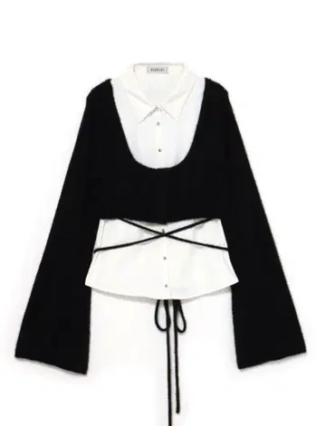 bubbles 스쿨 걸 탑 블랙