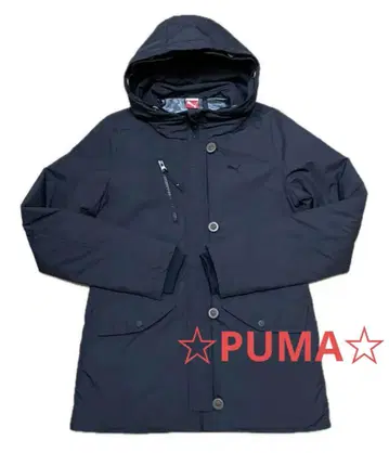 PUMA 푸마 후드 부착 코트 블랙
