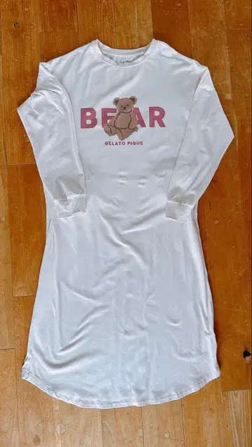 젤라또피케 원피스 파자마 곰 핑크 룸웨어