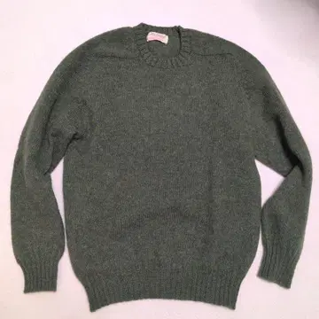 McGeorge 셰틀랜드 울 스웨터 사이즈 38 그린