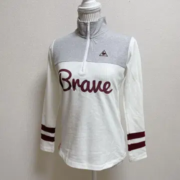 르꼬끄 스포르티브 골프웨어 긴팔 셔츠 하프 지퍼 화이트 L 사이즈