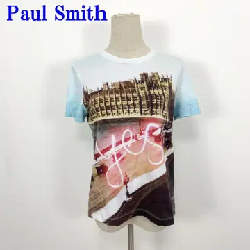 폴스미스 반팔 T셔츠 블루 스카이블루 코튼 100% M C3633