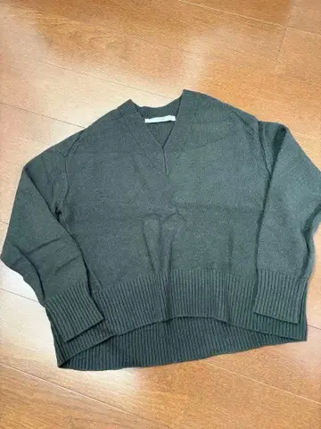 프레임워크 카키 니트