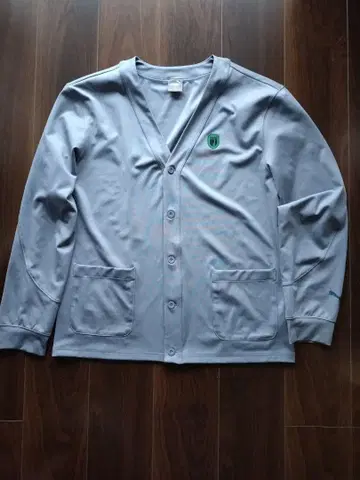 PUMA 버튼 가디건 라이트 그레이