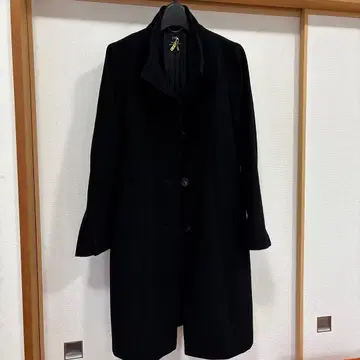 23구 스탠드 카라 롱 코트 (벨트 포함)