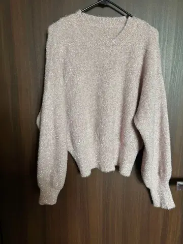 vis 핑크 라메 니트 스웨터와 스커트