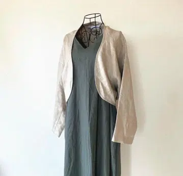 와후 마가렛 볼레로 벨기에 린넨 100%