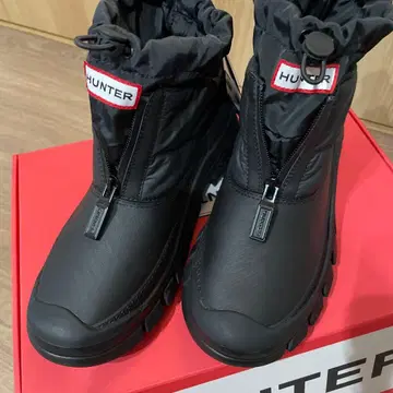 헌터 스노우부츠 인트레피드 UK5 24cm 블랙 지퍼 앵클