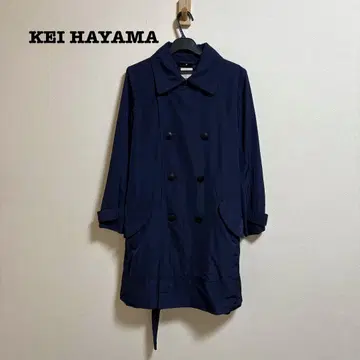 케이 하야마 트렌치코트 네이비