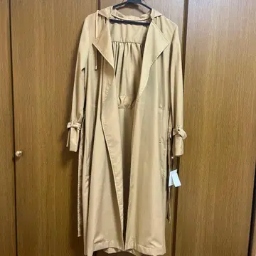 [ FENNEL ] 후드 부착 카멜 롱 코트 38