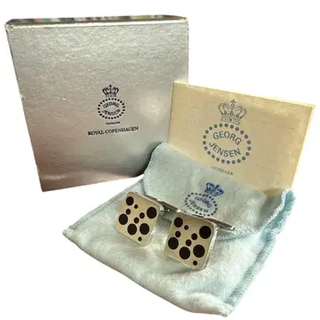 조지 젠슨 도트 스퀘어 커프스 실버