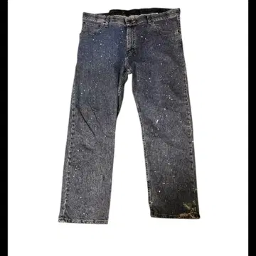 Wrangler 랭글러 데님 자작 페인트 스트레이트 테이퍼드 청바지