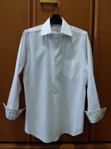 폴스미스 섀도우 스트라이프 셔츠 쉘 버튼