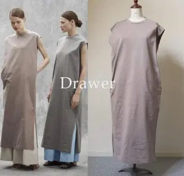 드로어 슬리브리스 원피스