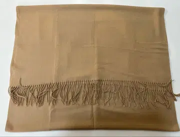 베이지 프린지 부착 스톨 숄 머플러 캐시미어