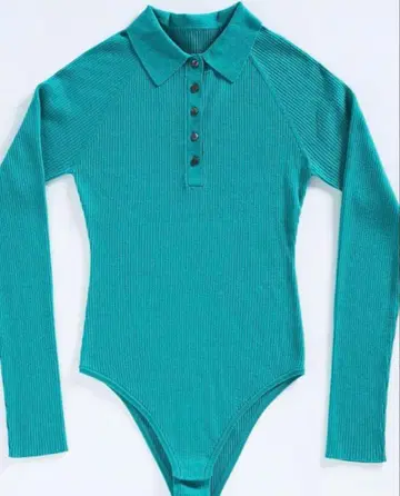 TW 와타츠구미 바디수트 폴로 그린