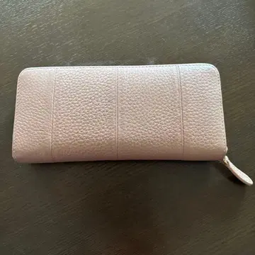 가죽 장지갑 핑크 카드 포켓 다수