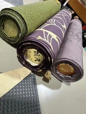 3294 날개 옷감 3권 세트 그린 보라 연보라