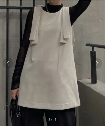 [ 미사용 ] Ameri BONDING RIBBON VEST TOP