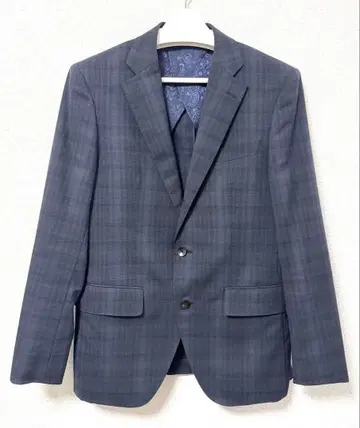 SUIT SELECT 정장 셀렉트 체크 자켓 안감 페이즐리
