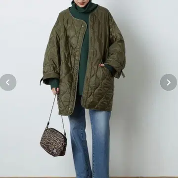 FREAK'S STORE 퀼팅 자켓 올리브