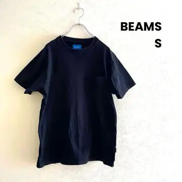BEAMS 포켓 T셔츠 S 사이즈 블랙 심플