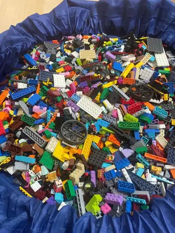 레고 블록 다색 세트 수납 봉투 포함 약 2.9kg