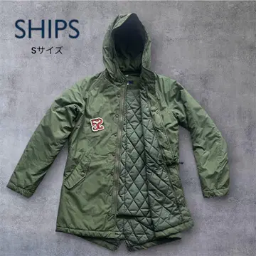 SHIPS 올리브 그린 모즈 코트 S 사이즈