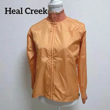 새상품급 힐 크릭 나일론 자켓 얇은 소재 리브 집업 오렌지