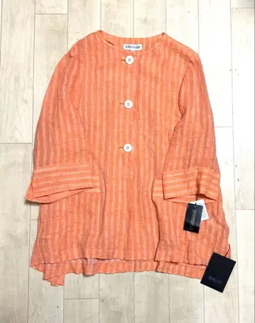 미사용 새상품 빅 사이즈 BELLEBALARD  마 혼방 블라우스