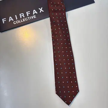 FAIRFAX 브라운 기하학 패턴 넥타이