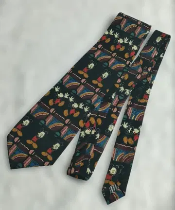 빈티지 레트로 미키마우스 넥타이 DISNEY