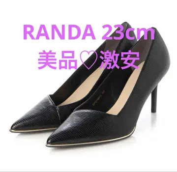 새상품급 란다 RANDA 블랙 스틸레토 하이힐 23cm