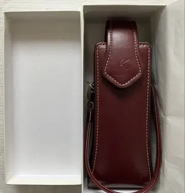 키타무라 휴대폰 케이스 가죽 스트랩 포함 소품함 버건디 백
