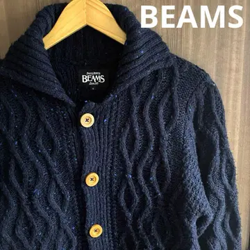 [ 귀여운 ] BEAMS 빔즈 두꺼운 원단 핸드메이드풍 가디건