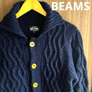 [ 귀여운 ] BEAMS 빔즈 두꺼운 원단 핸드메이드풍 가디건