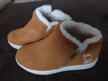 moz 퍼 달린 브라운 숏부츠