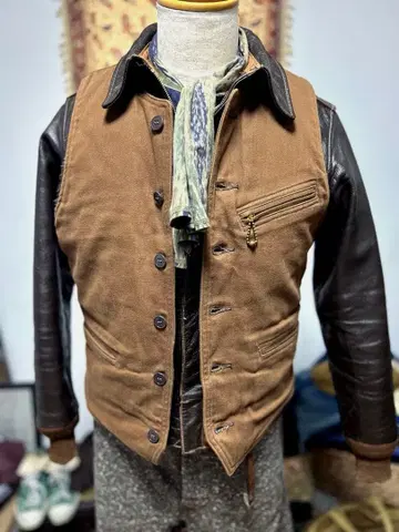 레어 리얼 맥코이 더블 다이아몬드 알파카 베스트 데크 베스트