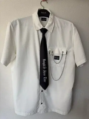 knight-A 기사A 넥타이 포함 빅 실루엣 셔츠 화이트