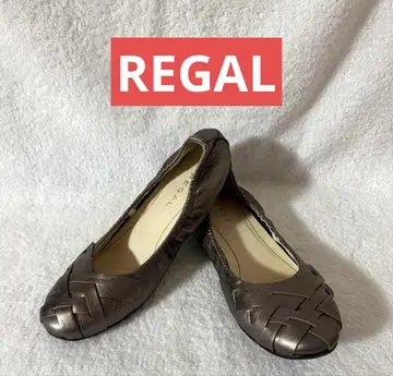 REGAL 메탈릭 실버 플랫슈즈 여성용 펌프스 신발