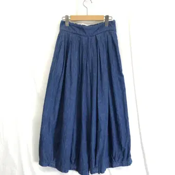 HARVESTY : 면린넨 데님 서커스 큐롯 팬츠