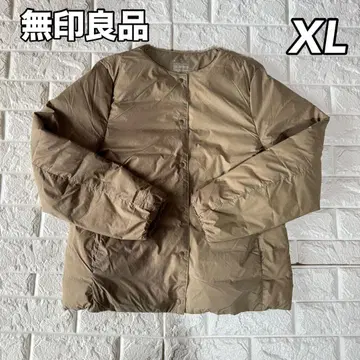 [ 무인양품 ] 여성용 노카라 다운 자켓 XL 베이지