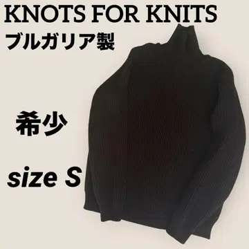 레어 KNOTS FOR KNITS 불가리제 터틀넥 니트