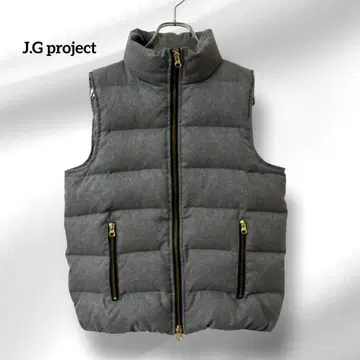 제이지 프로젝트 [ F ] 다운 베스트 풀 집업 그레이 하이넥